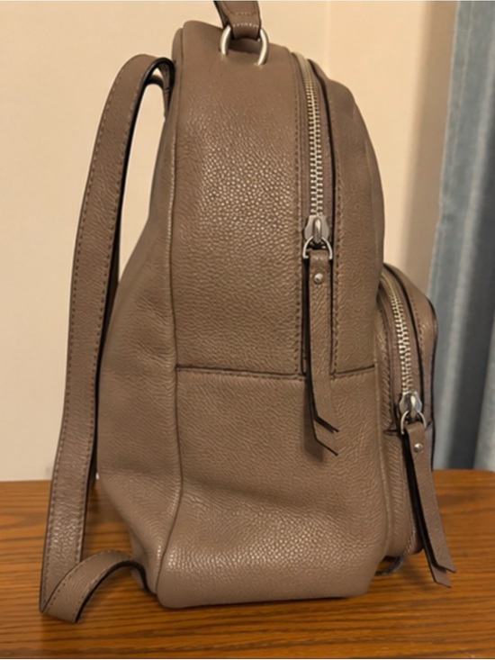 kate spade Pebbled Leather Taupe Backpack with Front Zip Pocket